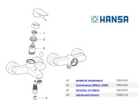 RECAMBIOS MONOMANDO BAÑO-DUCHA TWIST HANSA